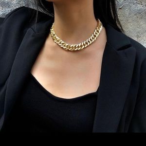 Hip hop curb Cuban thick necklace